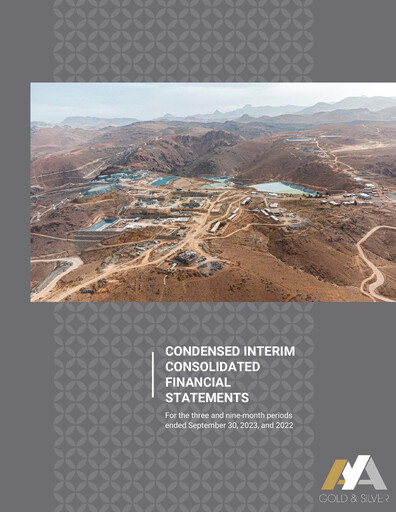 Thumbnail Aya Gold & Silver Financial Statement 2023-q3
