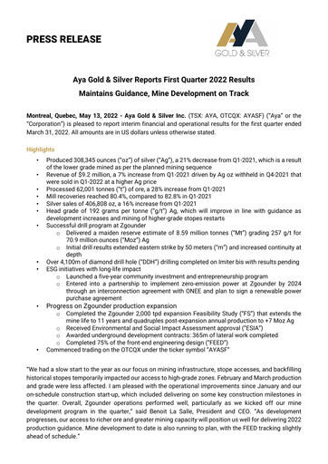 Thumbnail Aya Gold & Silver Quarterly Report 2022-q1