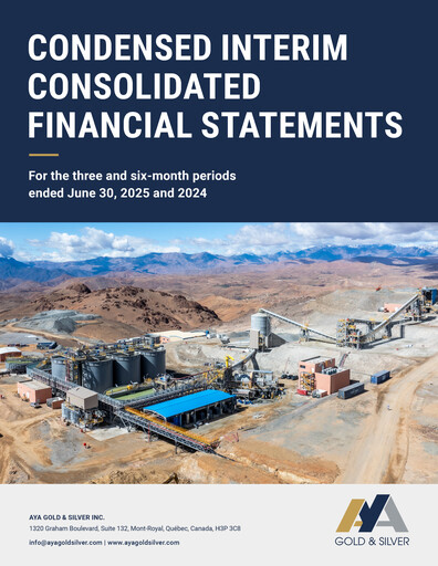 Thumbnail Aya Gold & Silver Quarterly Report 2025-q2