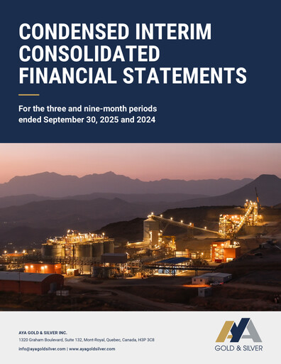 Thumbnail Aya Gold & Silver Quarterly Report 2025-q3