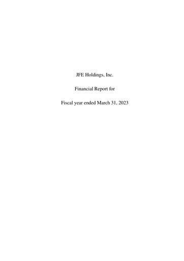 Thumbnail JFE Holdings Financial Statement fy2022