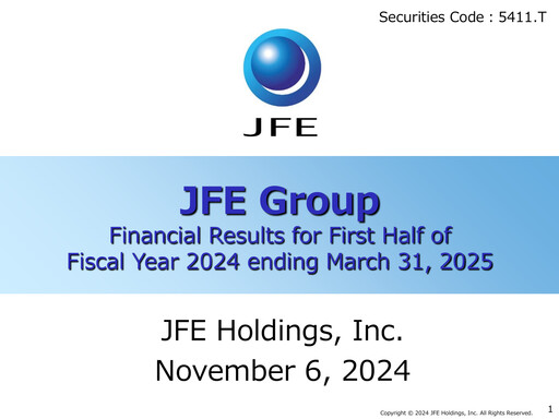 Vorschaubild JFE Holdings Halbjahresbericht 2024-h1