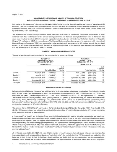 Miniature NFI Group Rapport trimestriel 2019-q2