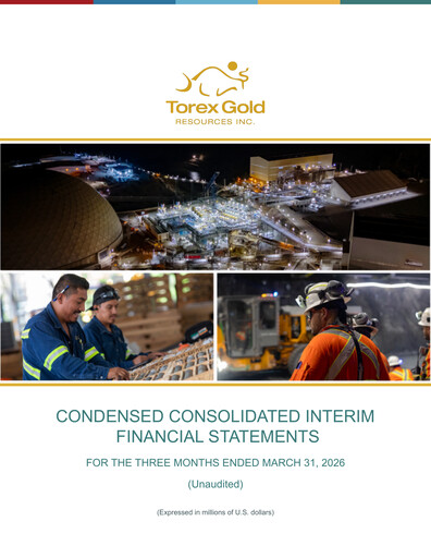 Thumbnail Torex Gold Resources Quarterly Report 2026-q1