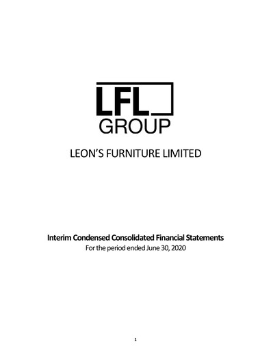 Thumbnail Leon's Furniture Quarterly Report 2020-q2