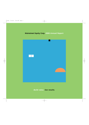 Thumbnail Mainstreet Equity Annual Report 2000