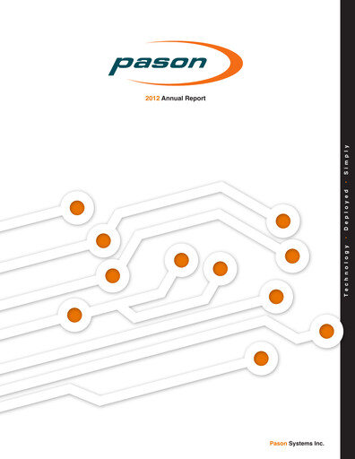 Thumbnail Pason Systems Annual Report 2012