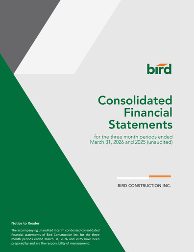 Thumbnail Bird Construction Financial Statement 2026-q1