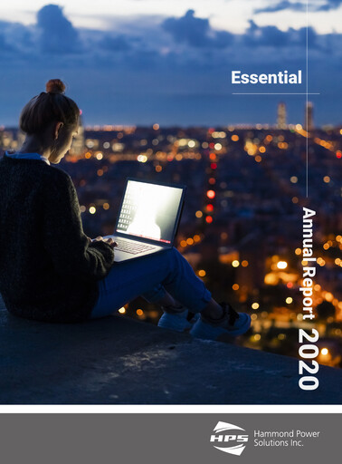 Thumbnail Hammond Power Solutions Annual Report 2020