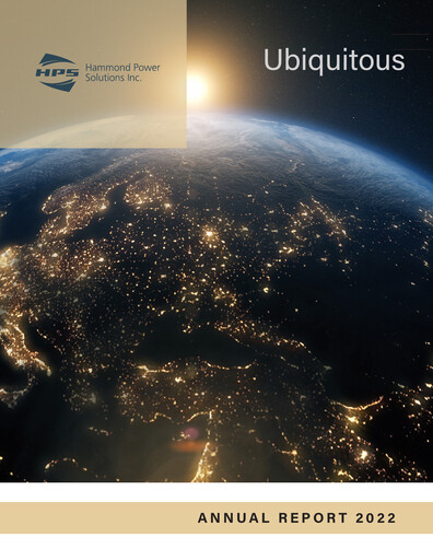 Thumbnail Hammond Power Solutions Annual Report 2022