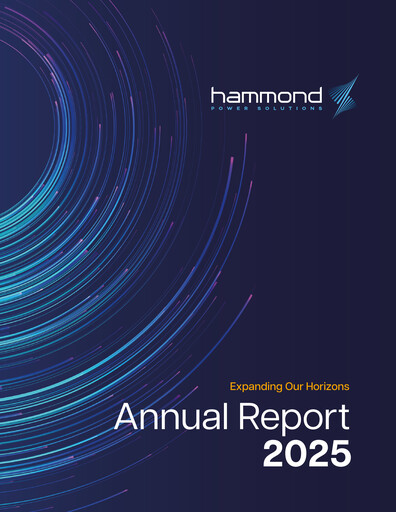 Thumbnail Hammond Power Solutions Annual Report 2025