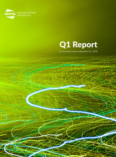 Miniature Hammond Power Solutions Rapport trimestriel 2018-q1