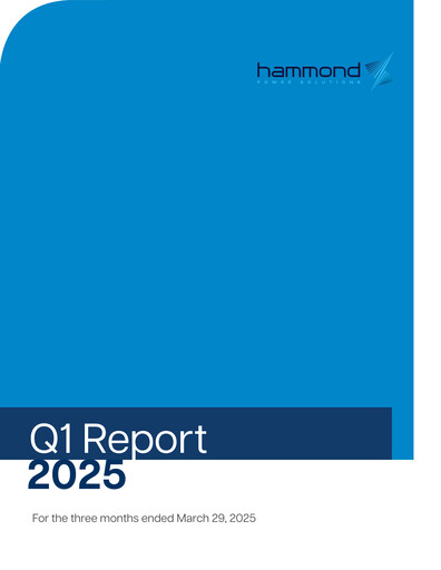 Miniature Hammond Power Solutions Rapport trimestriel 2025-q1