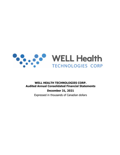 Thumbnail WELL Health Technologies Financial Statement 2021