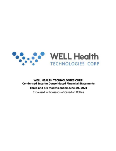 Vorschaubild WELL Health Technologies Quartalsbericht 2021-q2