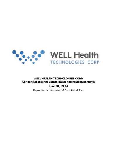 Vorschaubild WELL Health Technologies Quartalsbericht 2024-q2