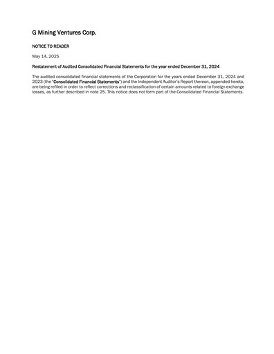Thumbnail G Mining Ventures Financial Statement 2024