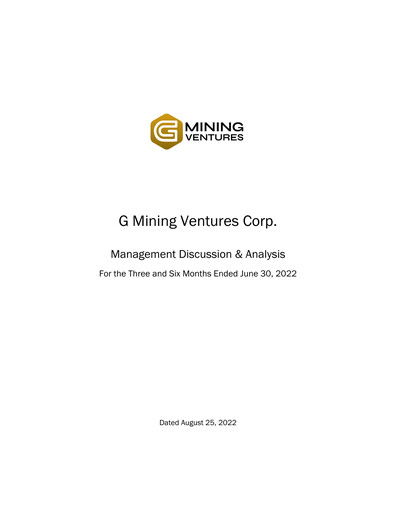 Thumbnail G Mining Ventures Quarterly Report 2022-q2