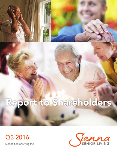 Vorschaubild Sienna Senior Living Quartalsbericht 2016-q3