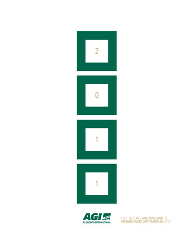 Thumbnail Ag Growth International Quarterly Report 2011-q3