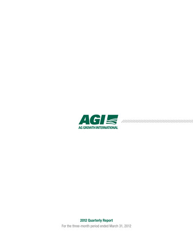 Thumbnail Ag Growth International Quarterly Report 2012-q1