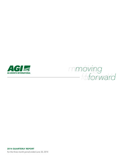 Thumbnail Ag Growth International Quarterly Report 2014-q2