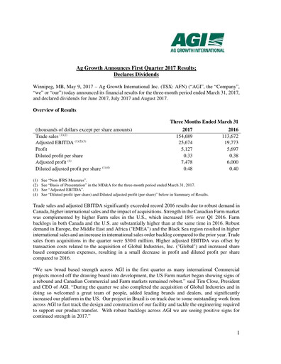 Thumbnail Ag Growth International Quarterly Report 2017-q1