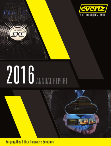 Miniature Evertz Technologies Rapport annuel 2016