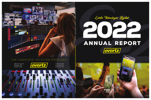 Miniature Evertz Technologies Rapport annuel 2022