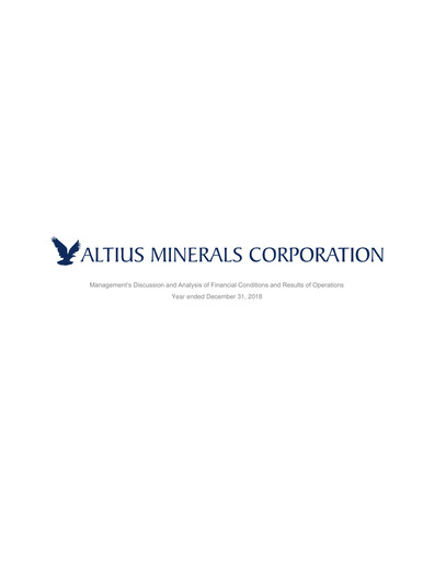 Thumbnail Altius Minerals Financial Report 2018