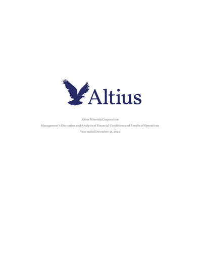 Thumbnail Altius Minerals Financial Report 2022