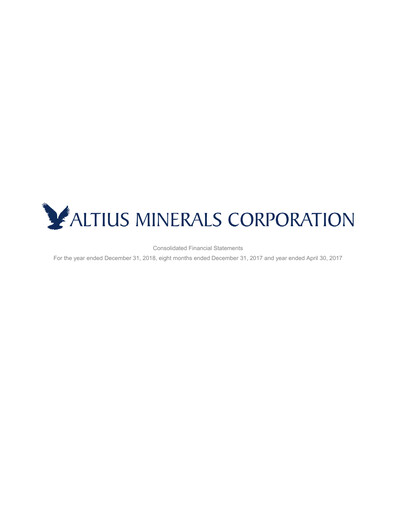 Thumbnail Altius Minerals Financial Statement 2018