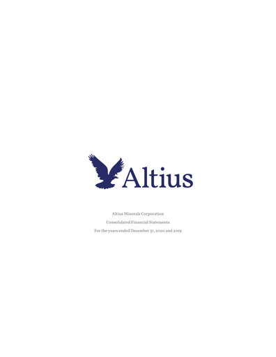 Thumbnail Altius Minerals Financial Statement 2020