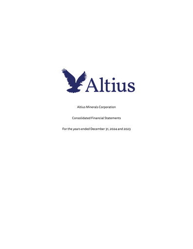 Thumbnail Altius Minerals Financial Statement 2024