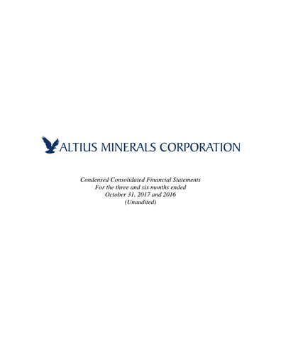 Thumbnail Altius Minerals Quarterly Report 2017-q2