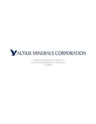 Thumbnail Altius Minerals Quarterly Report 2020-q1