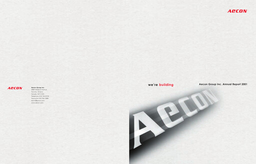 Thumbnail Aecon Group Annual Report 2001