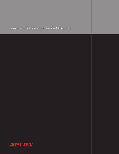 Thumbnail Aecon Group Financial Statement 2005