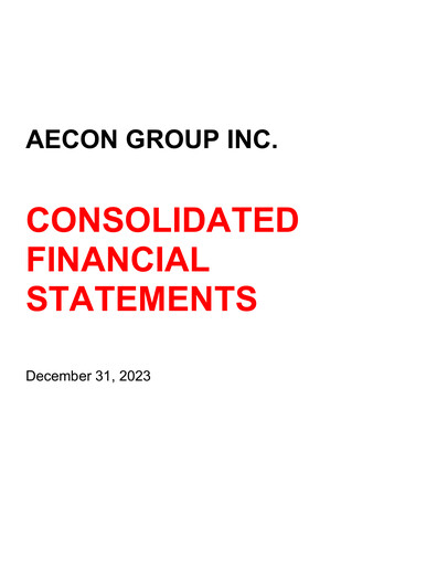 Thumbnail Aecon Group Financial Statement 2023
