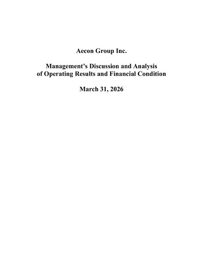 Thumbnail Aecon Group Quarterly Report 2026-q1