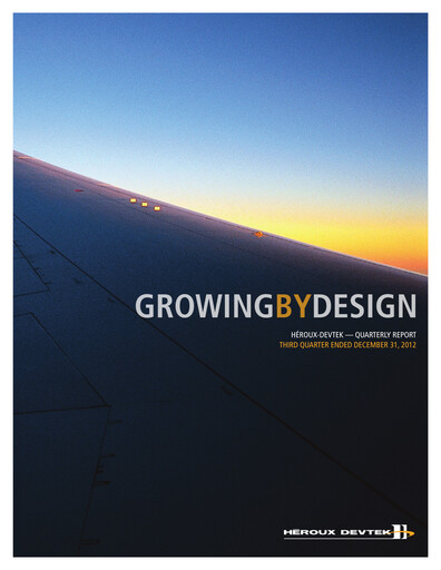 Vorschaubild Héroux-Devtek Quartalsbericht 2013-q3