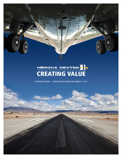 Vorschaubild Héroux-Devtek Quartalsbericht 2014-q3