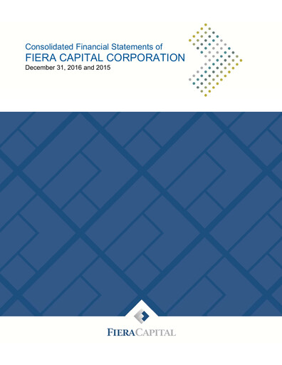 Thumbnail Fiera Capital Financial Statement 2016