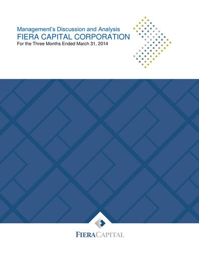 Thumbnail Fiera Capital Quarterly Report 2014-q1