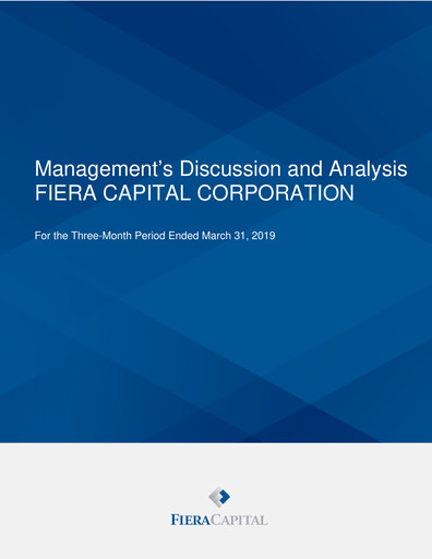 Thumbnail Fiera Capital Quarterly Report 2019-q1