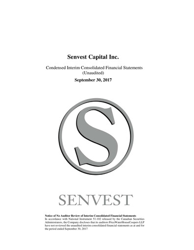 Thumbnail Senvest Capital Quarterly Report 2017-q3