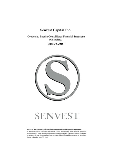Thumbnail Senvest Capital Quarterly Report 2018-q2