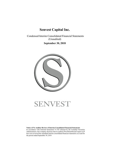 Thumbnail Senvest Capital Quarterly Report 2018-q3