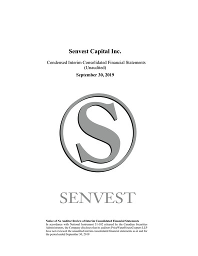 Thumbnail Senvest Capital Quarterly Report 2019-q3