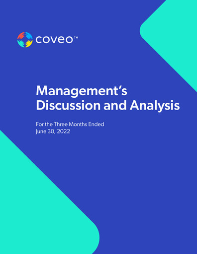 Thumbnail Coveo Solutions Quarterly Report fy2023-q1